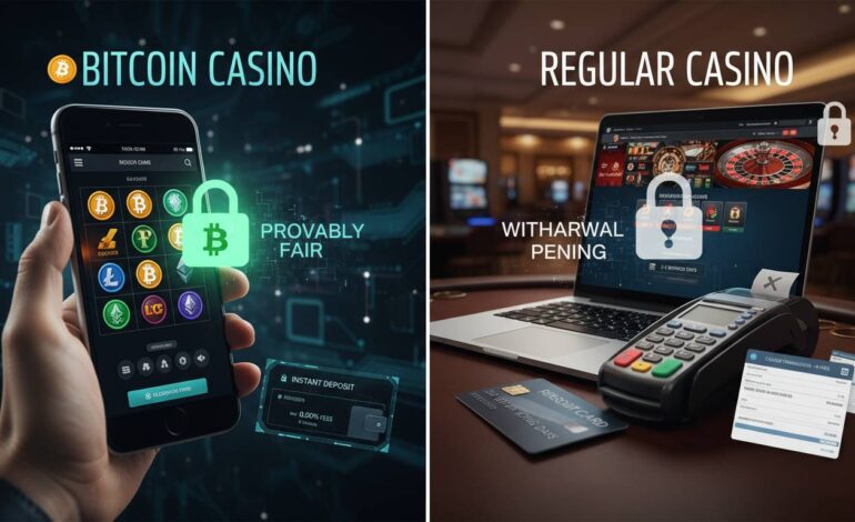 Bitcoin Casinos vs Regular Casinos: Key Differences You Need to Know